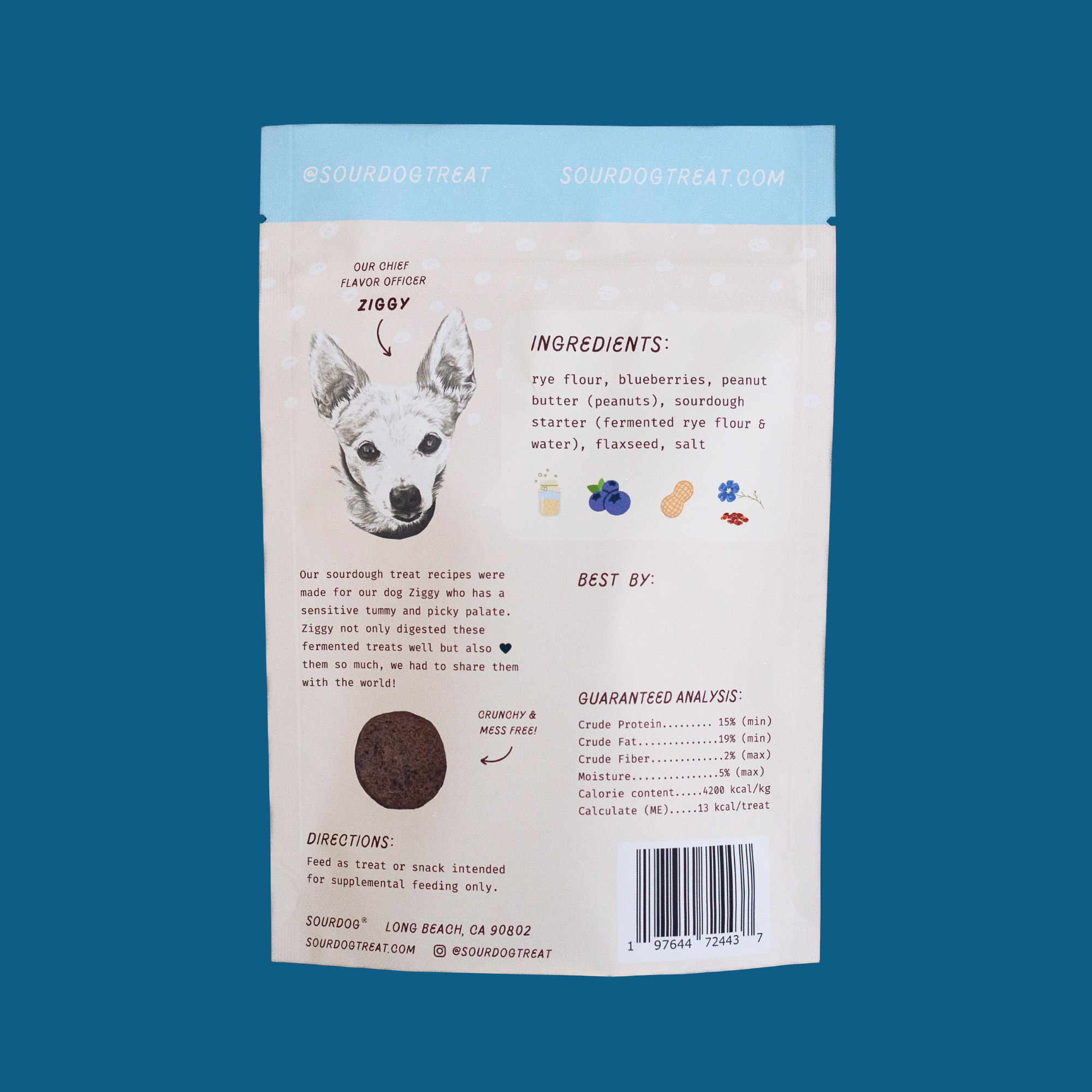 Blueberry Sourdough Dog Treats