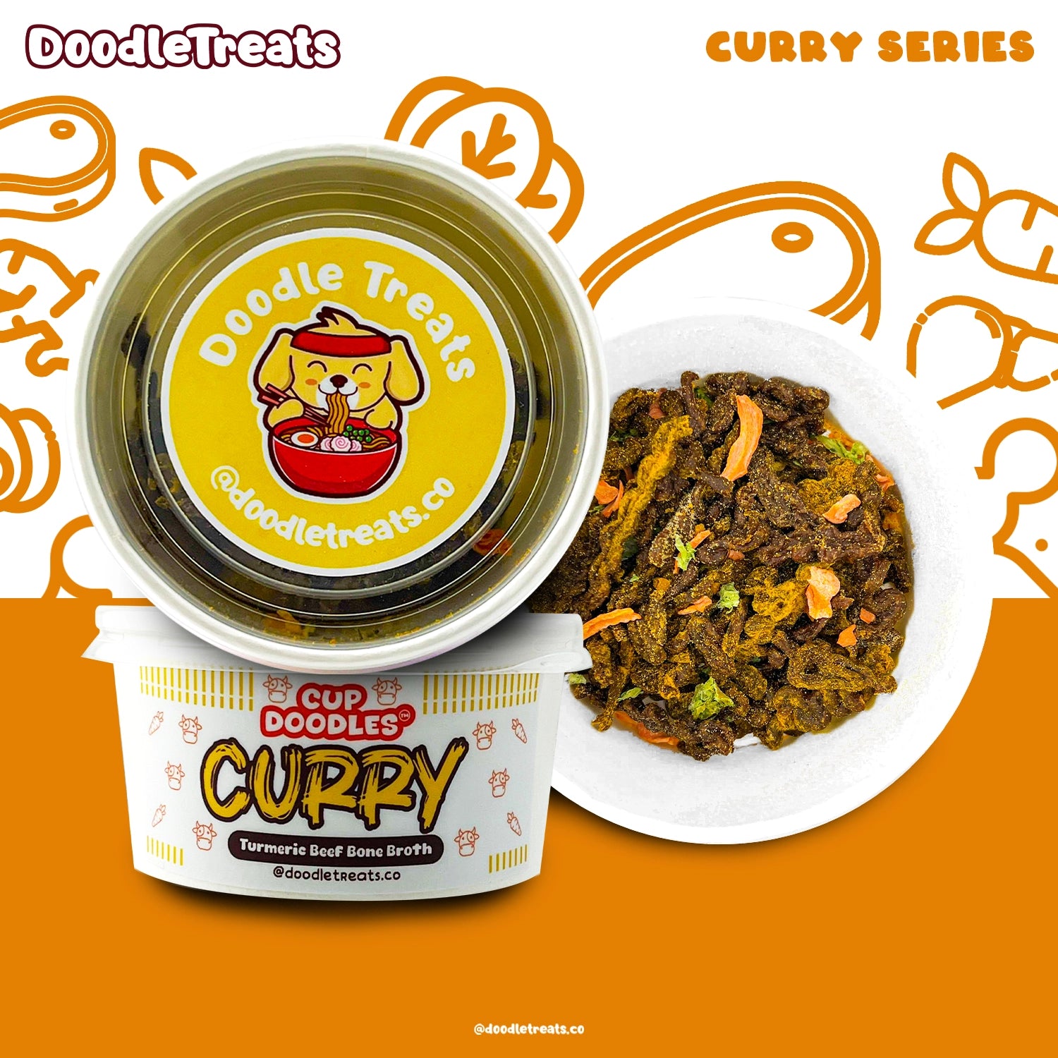 Curry Chicken Doodles (Cup Noodles for Dogs and Cats)