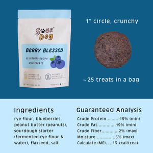 Blueberry Sourdough Dog Treats
